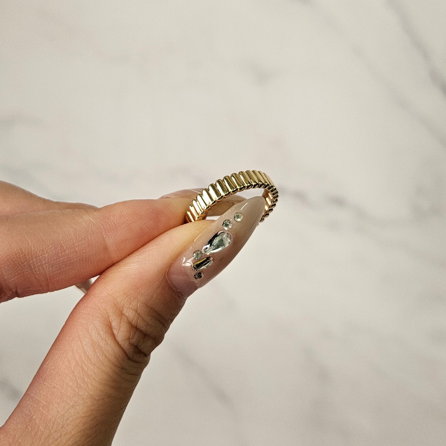 Handmade 14k Gold Band Ring: 4mm Flat Stacking Ring