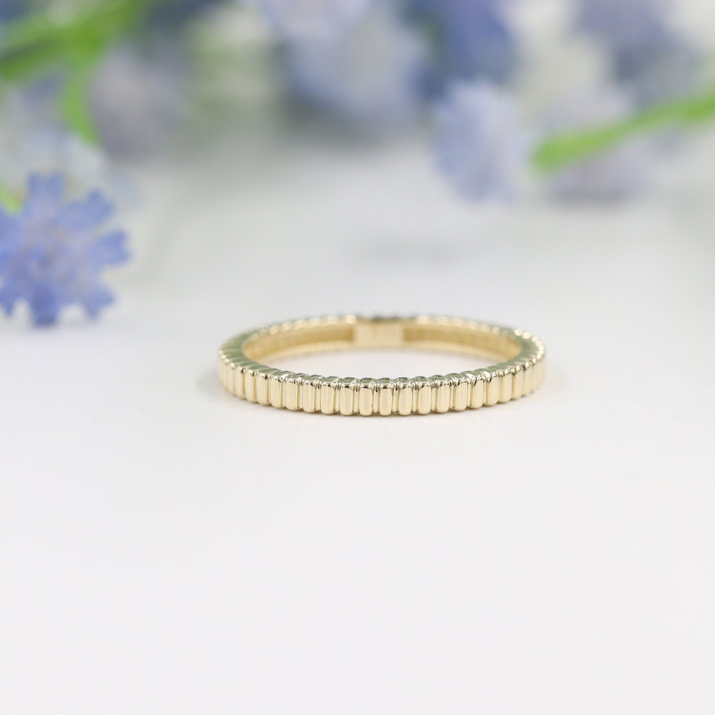 Handmade 14k Gold Band: Simple Stacking Ring (2.1mm)