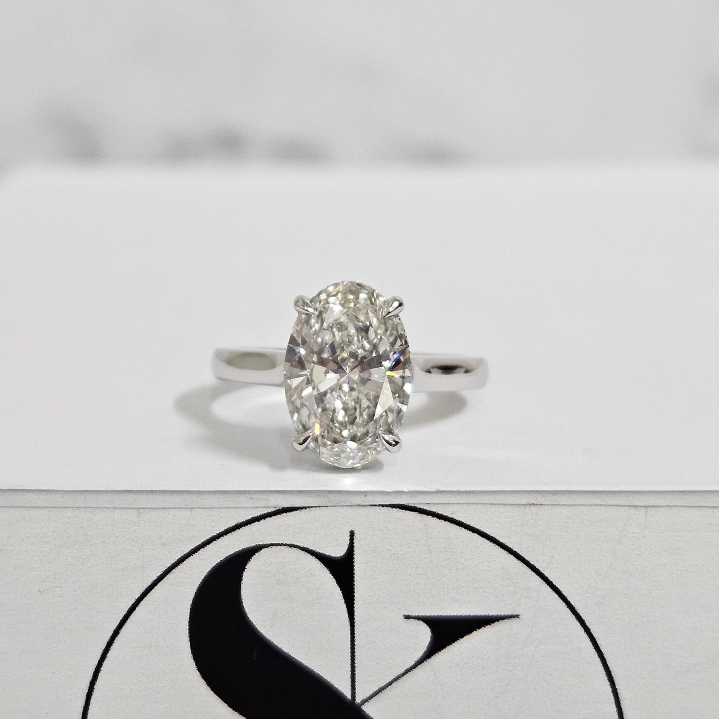 3ct Oval Diamond Engagement Ring: 14K Gold Hidden Halo Diamond Ring  - Anniversary gift