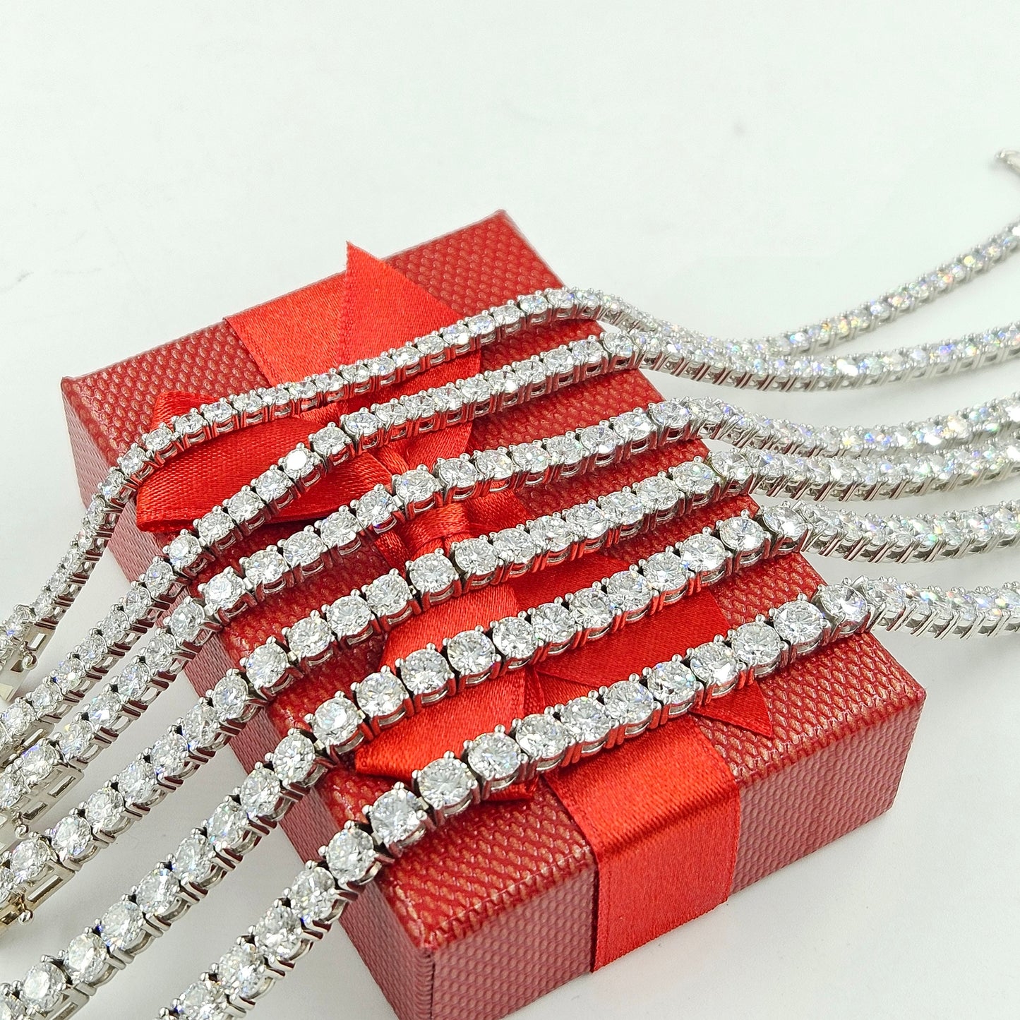 7ct Round Diamond Tennis Bracelet: 14K Gold Diamond Bracelet - Anniversary gift