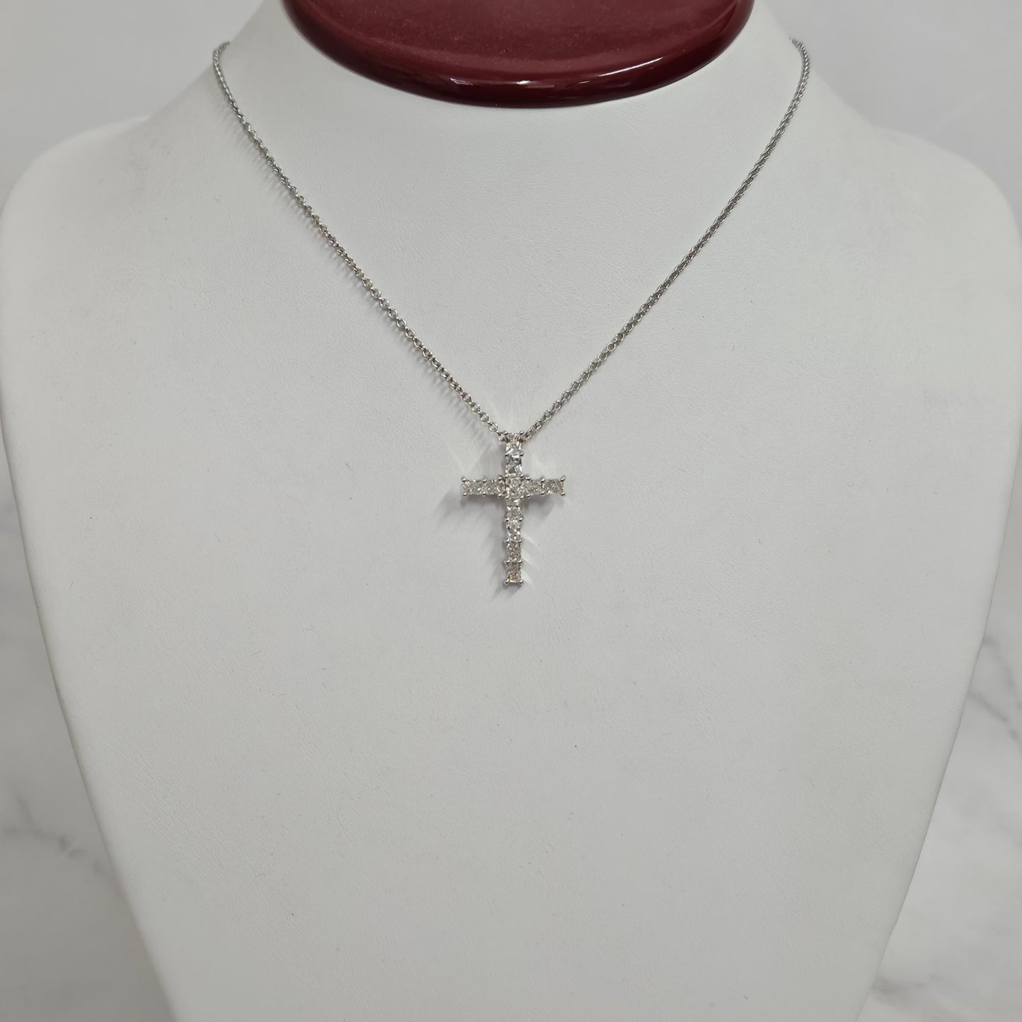 Radiant Cut Diamond Cross Pendant/14K gold Radiant Cut Men , Women Diamond Cross Pendant/Anniversary Gift