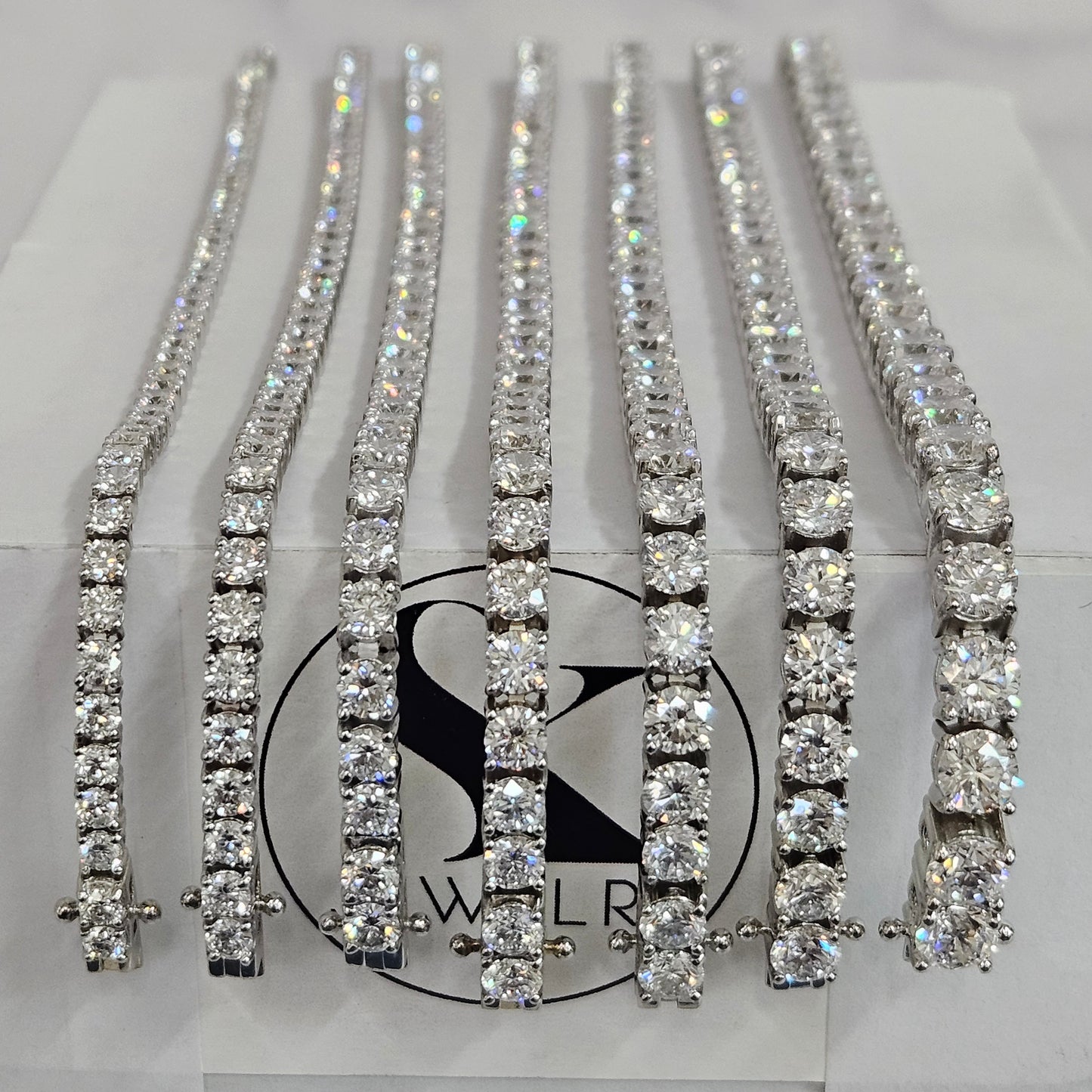 17ct Round Diamond Tennis Bracelet: 14K Gold Diamond Bracelet - Anniversary gift