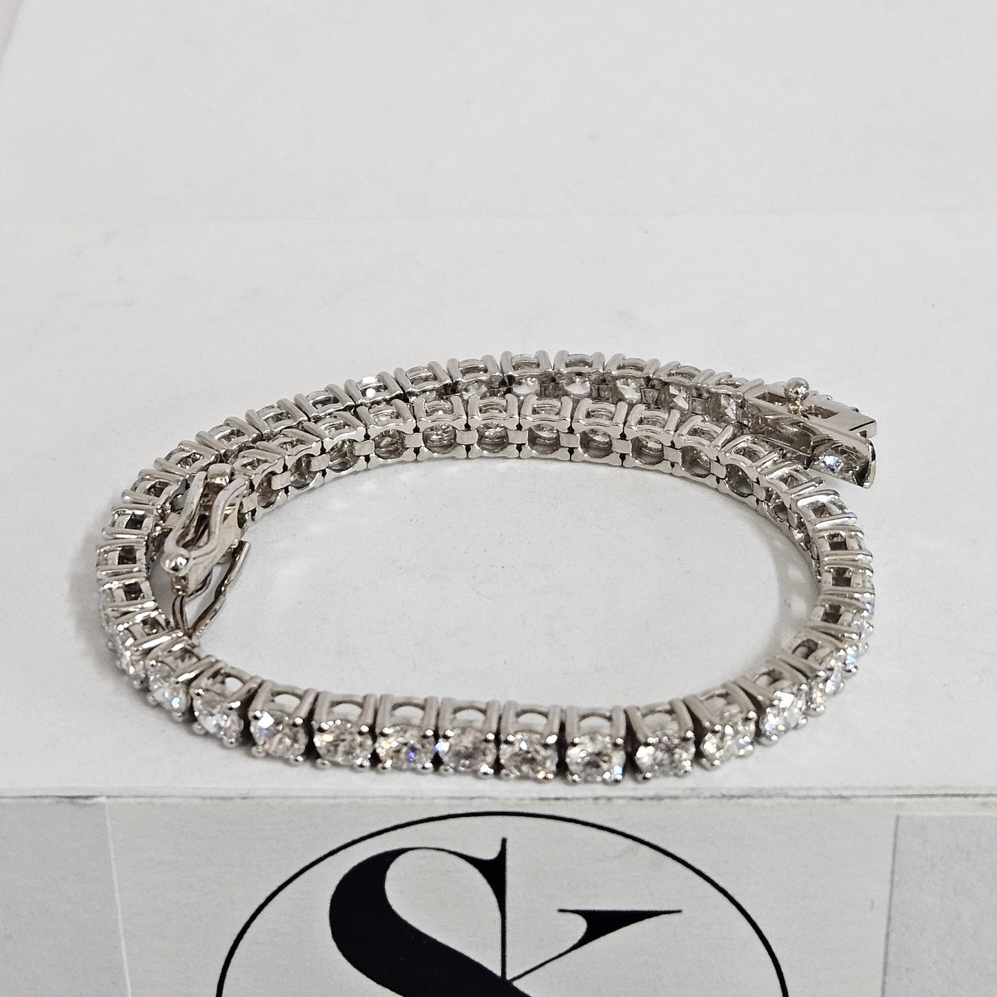 7ct Round Diamond Tennis Bracelet: 14K Gold Diamond Bracelet - Anniversary gift