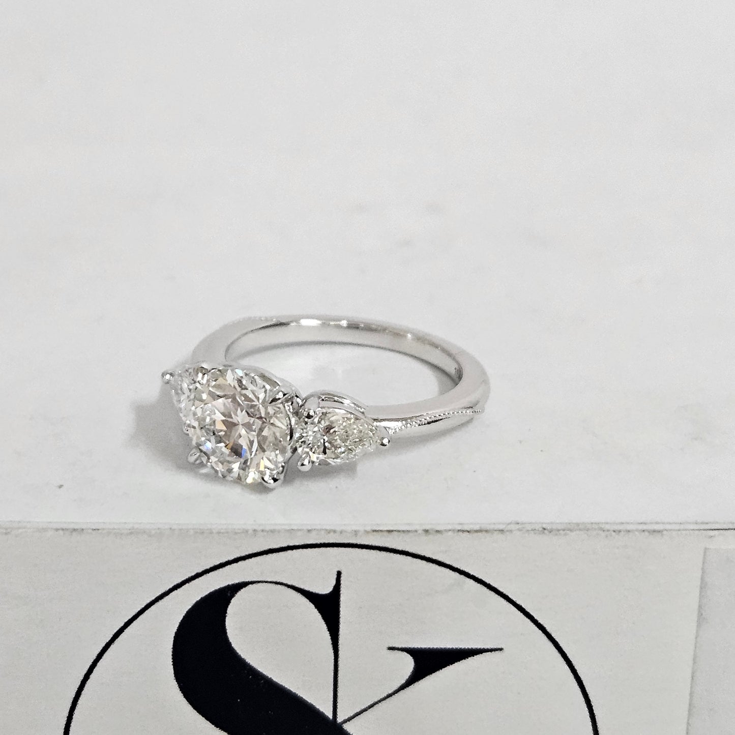 2.4ct Diamond Engagement Ring: 14k,18k Gold Stackable Diamond Ring- Anniversary gift
