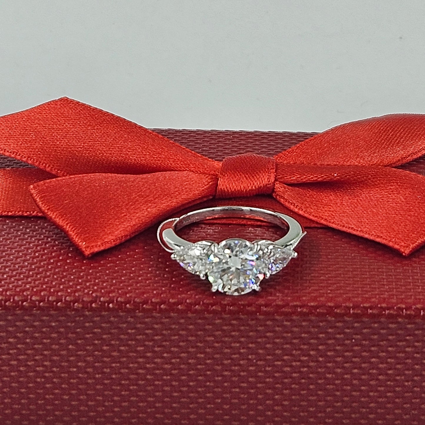 2.4ct Diamond Engagement Ring: 14k,18k Gold Stackable Diamond Ring- Anniversary gift