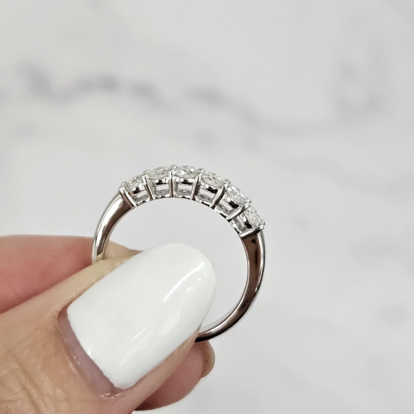 14K Gold Natural Diamond Wedding Band: 0.63ct Eternity Ring - Anniversary Gift