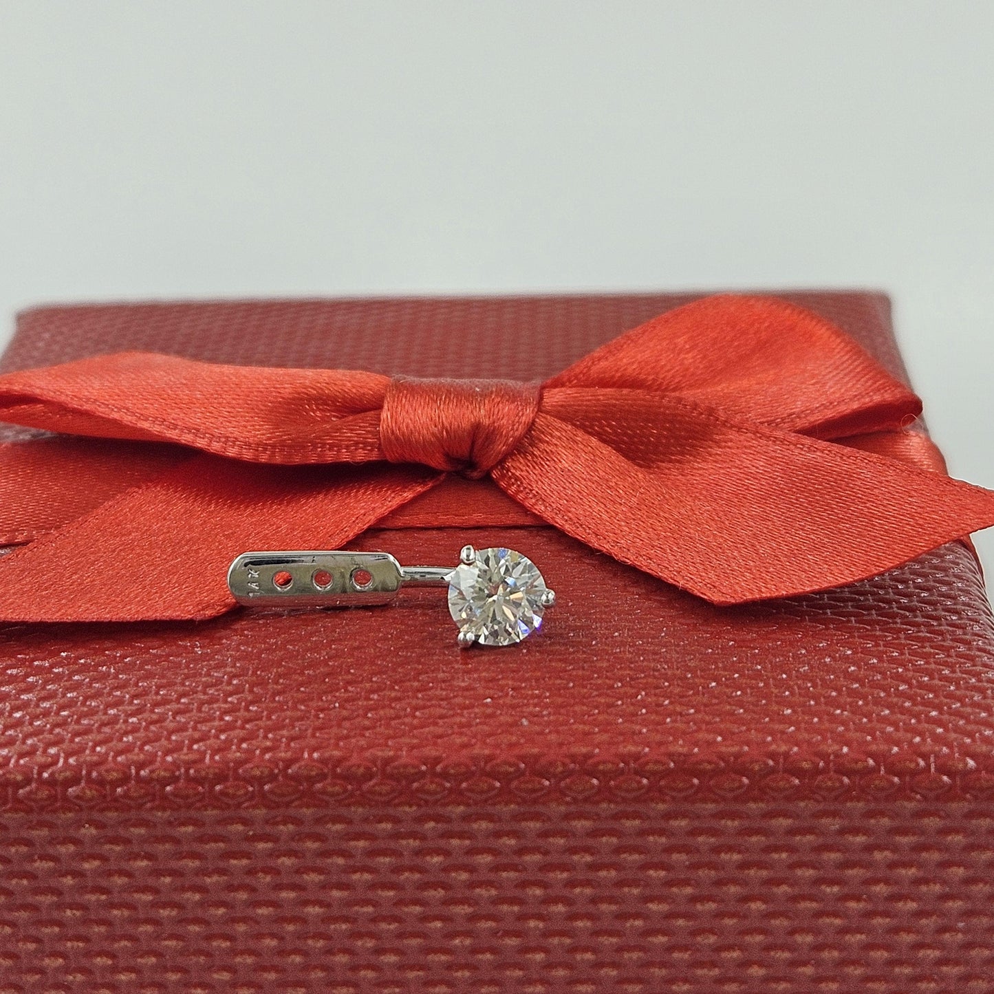 14K Gold Natural Diamond Earring Jacket: Prong Set, Handmade Jacket earring only / Anniversary gift