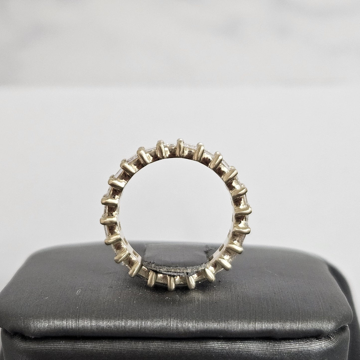 Baguette Diamond Eternity Band - 14K Gold Diamond Ring - Anniversary gift