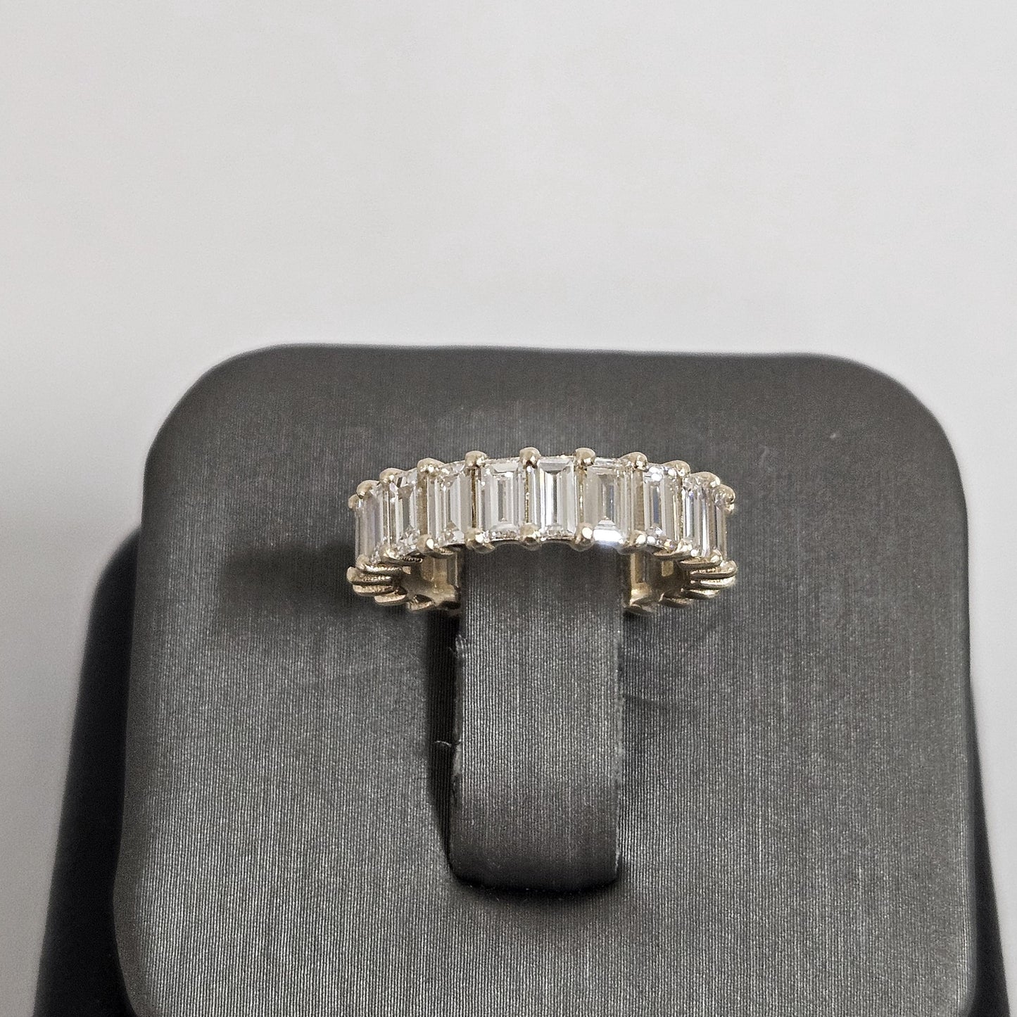 Baguette Diamond Eternity Band - 14K Gold Diamond Ring - Anniversary gift
