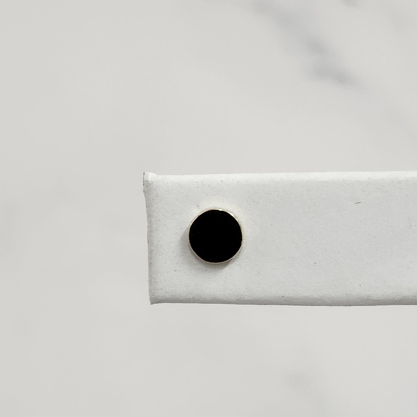 14K Gold Flat Circle Stud Earrings: Handmade Dot Jewelry