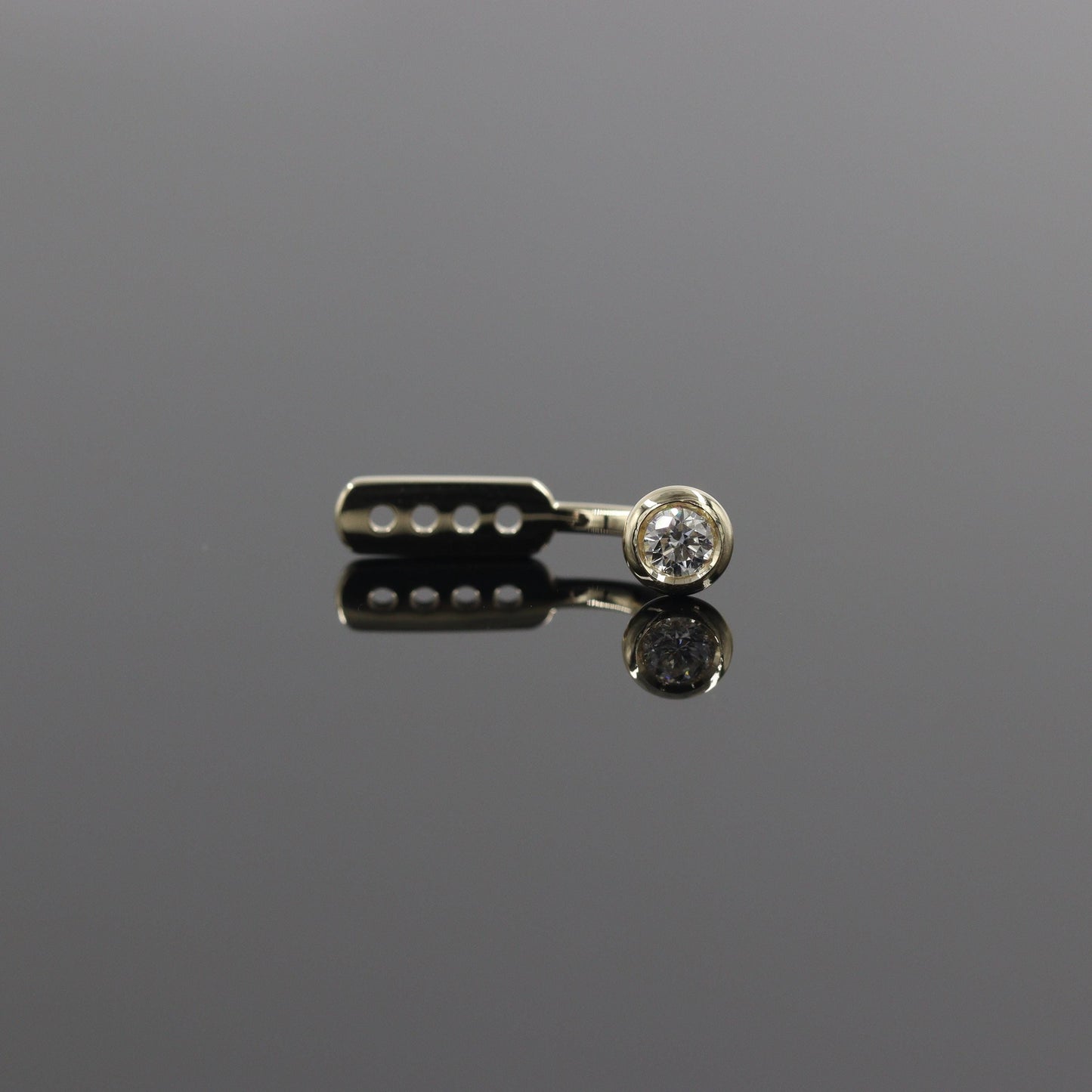 14K Gold Natural Diamond Earring Jacket: Bezel Set Diamond Jacket earring only / Anniversary gift