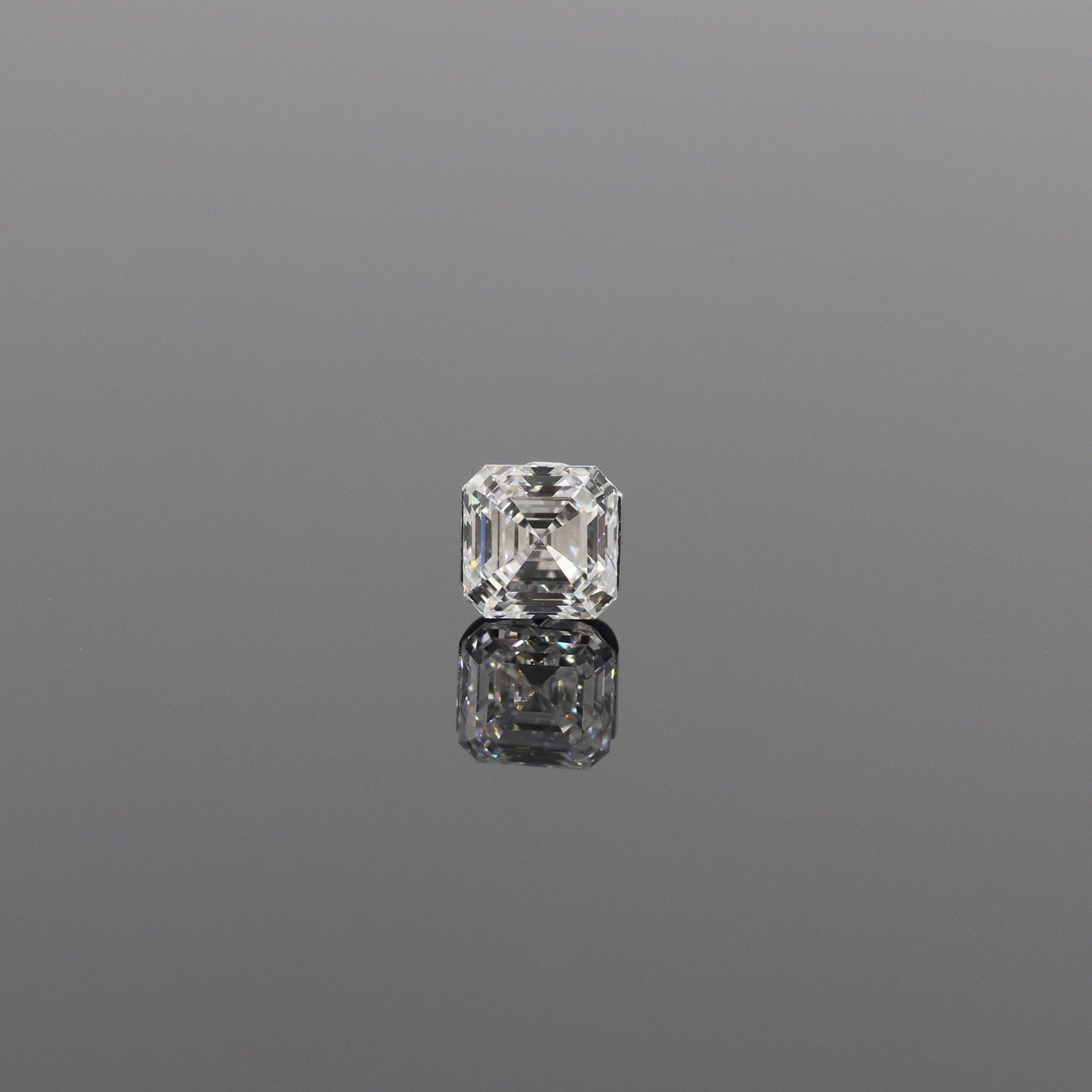 Asscher Cut Diamond Solitaire Earrings: 14K Gold Invisible Setting Stud Earring / Anniversary gift