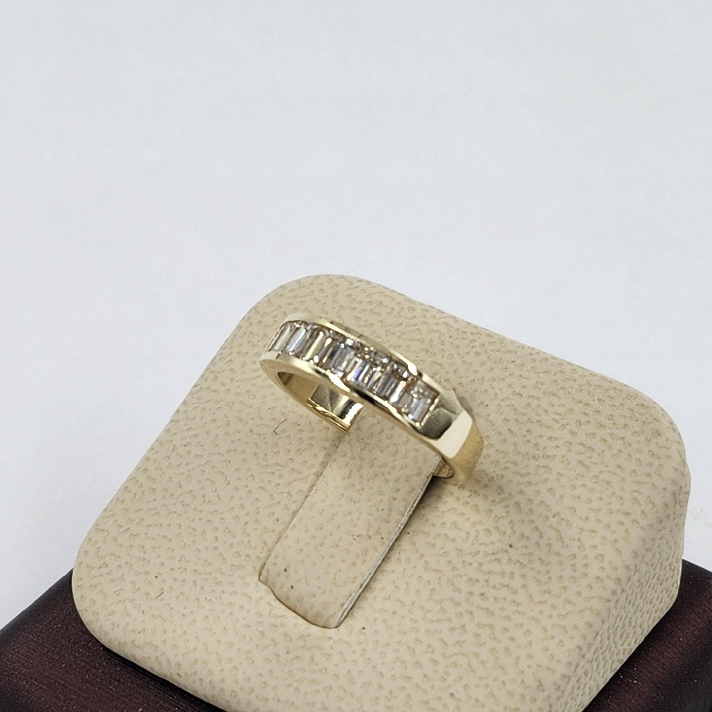 1.2ct Baguette Natural Diamond Eternity Band: 14K Gold Anniversary Ring
