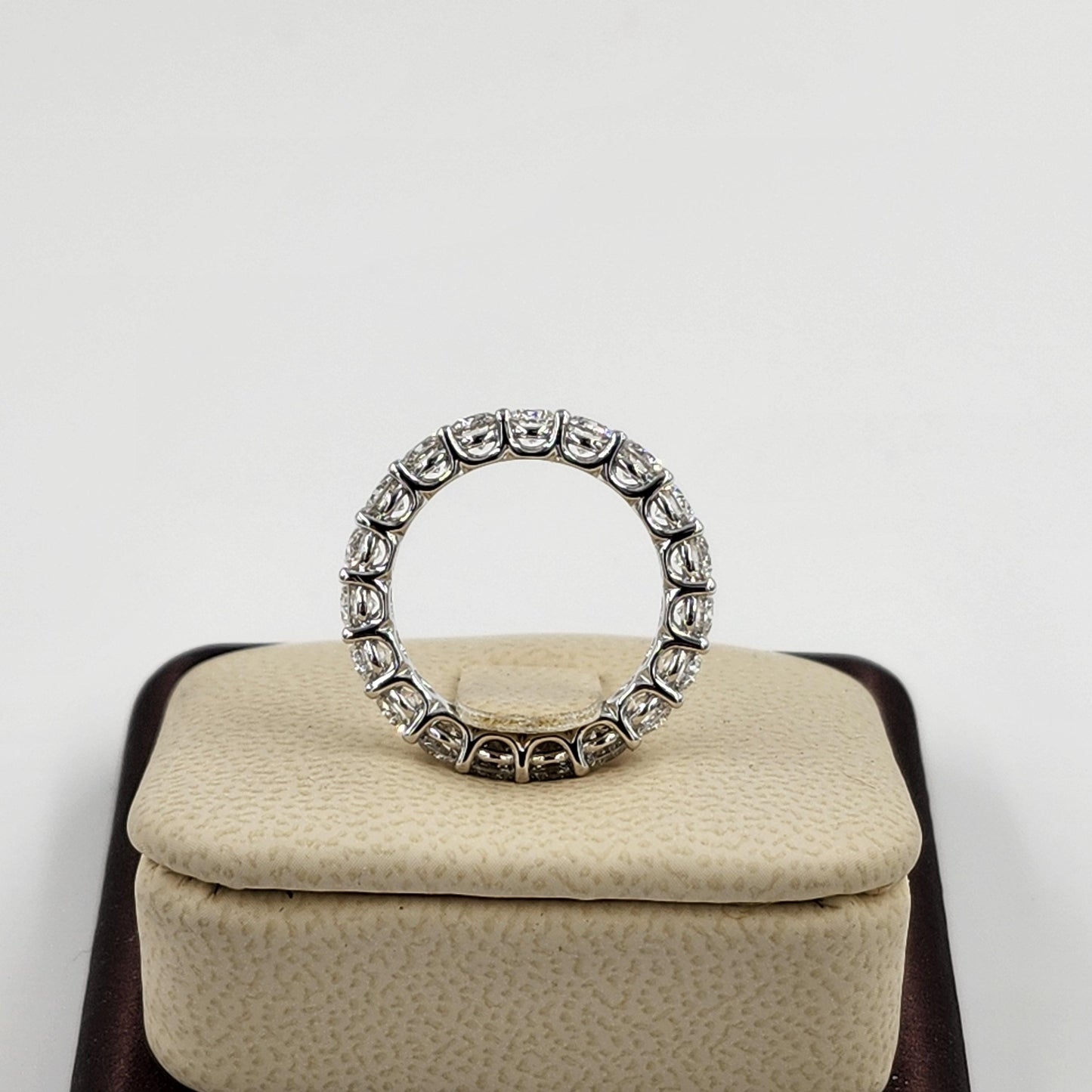 Round Diamond Eternity Ring: 14K Gold 3ct Diamond Wedding Band - Anniversary gift