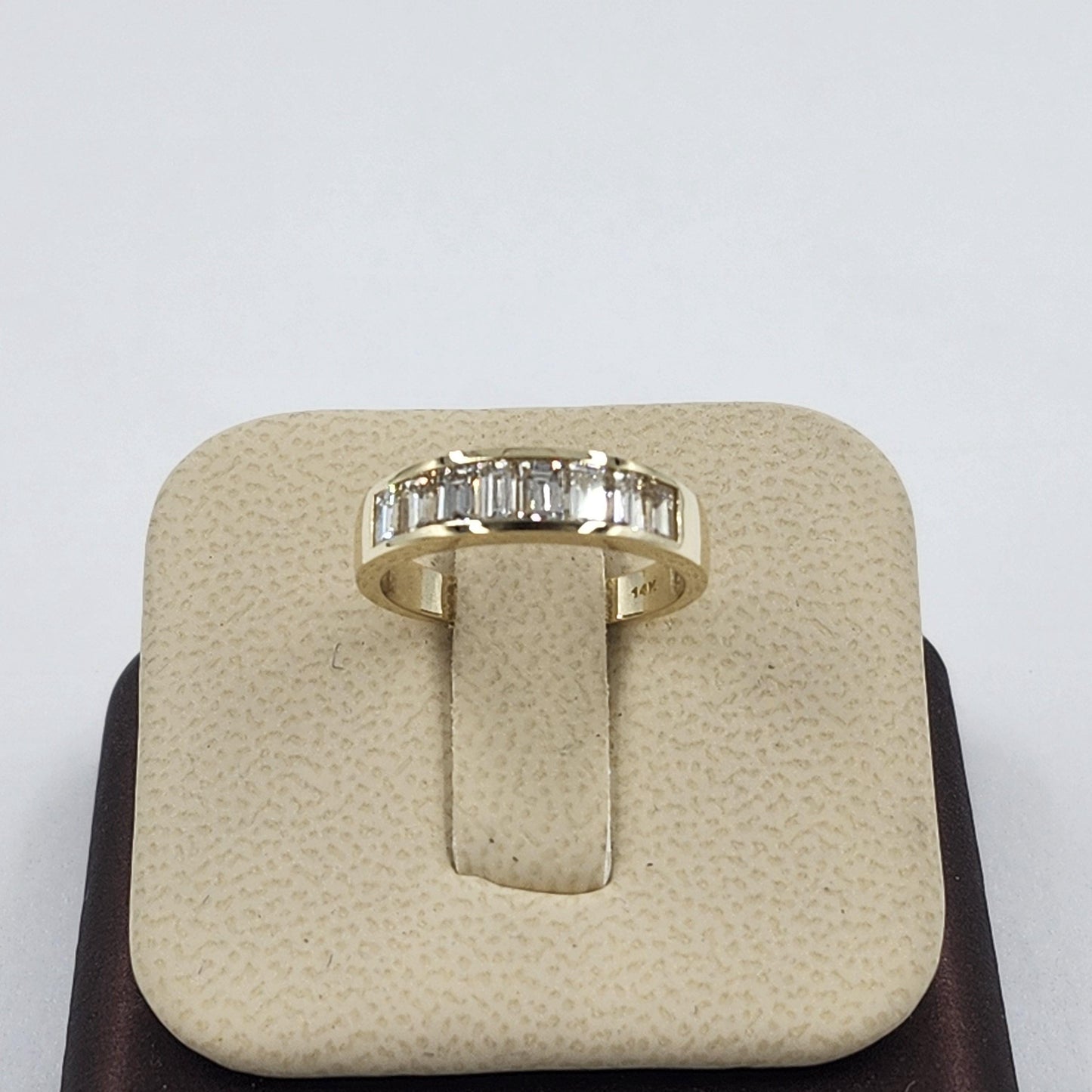 1.2ct Baguette Natural Diamond Eternity Band: 14K Gold Anniversary Ring