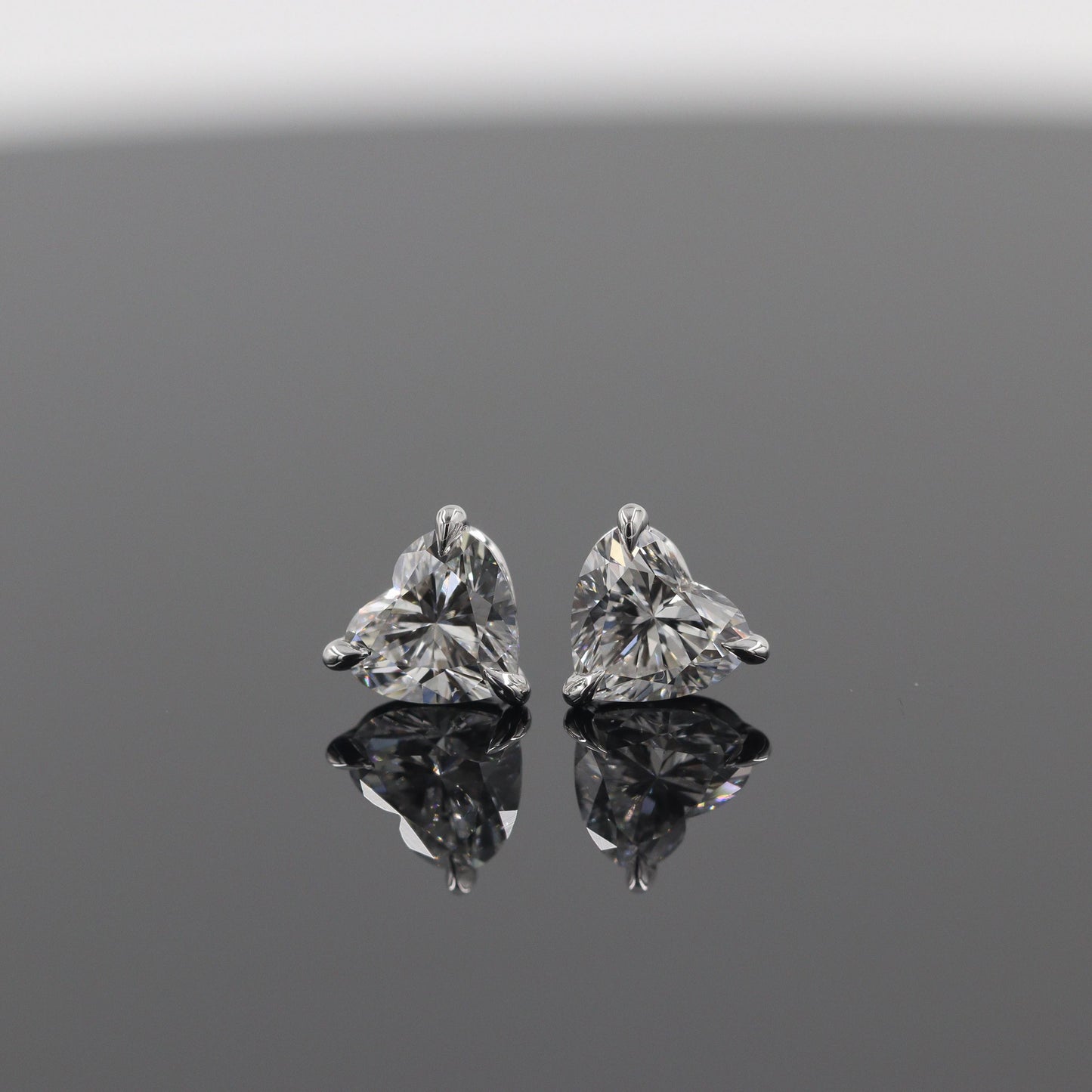 Stunning Heart Shape Earrings Studs/Total 1ct,2ct Diamond stud Earrings/14k gold,18K gold Solid Diamond Stud/Anniversary gift