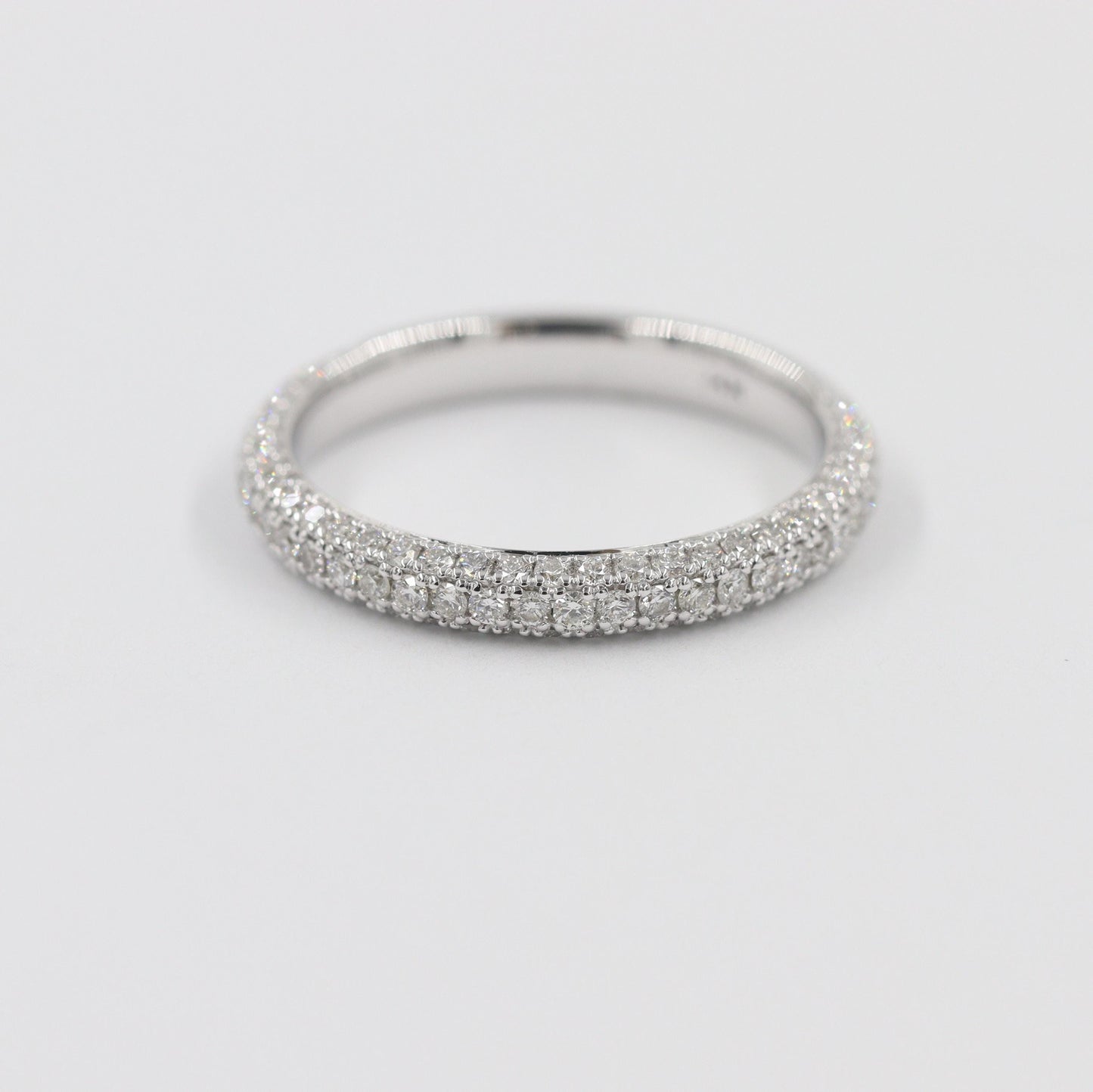 14K Gold Full Eternity Diamond 3.0mm Matching Wedding Band  - Anniversary Ring