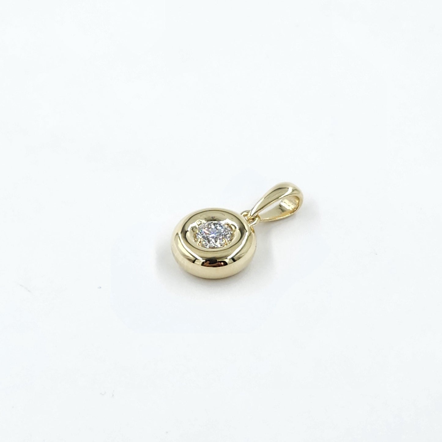 14K Gold 0.5ct Round Diamond Solitaire Pendant - Pendant Only- Anniversary gift