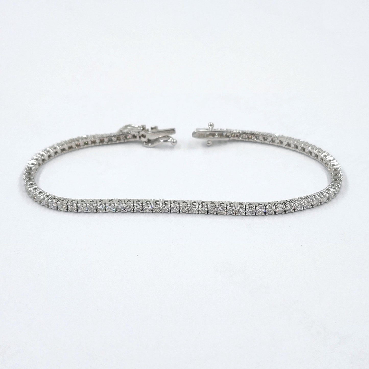 Tennis Diamond Bracelet / Eternity Diamond 4 Prong Tennis Bracelet /  Anniversary gift