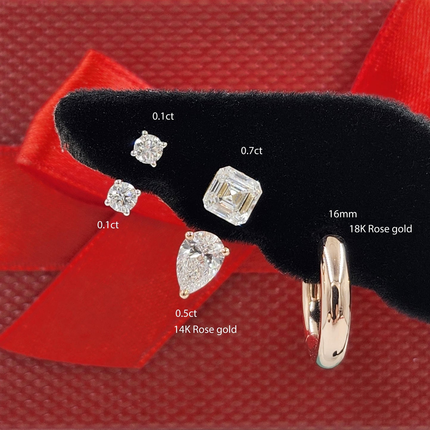 14K Gold Natural Diamond Jacket Earring : Four Prong Setting earring jacket  - Anniversary gifts