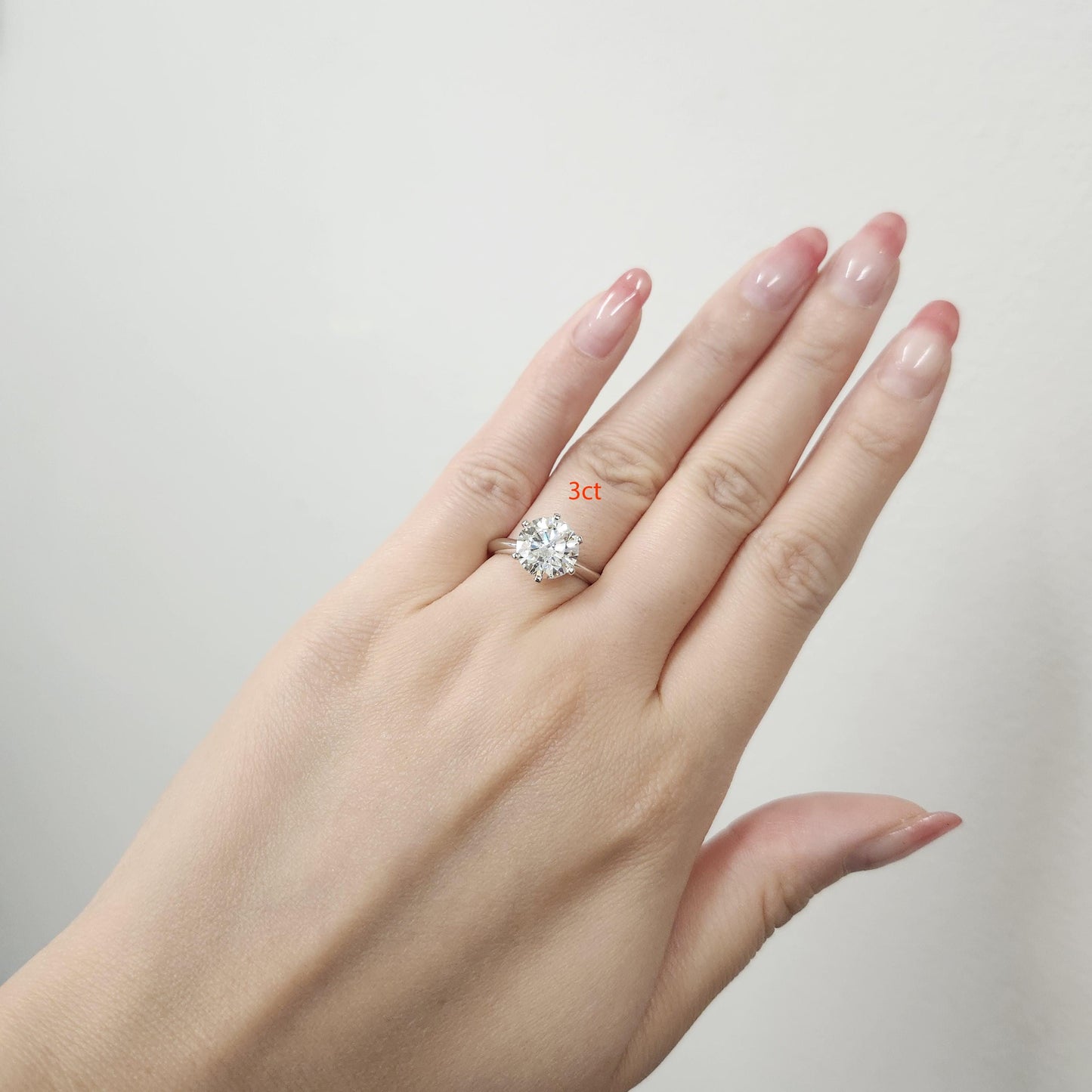 2ct Round Diamond Engagement Ring : Solitaire Diamond 6 Prong Ring - Anniversary gift