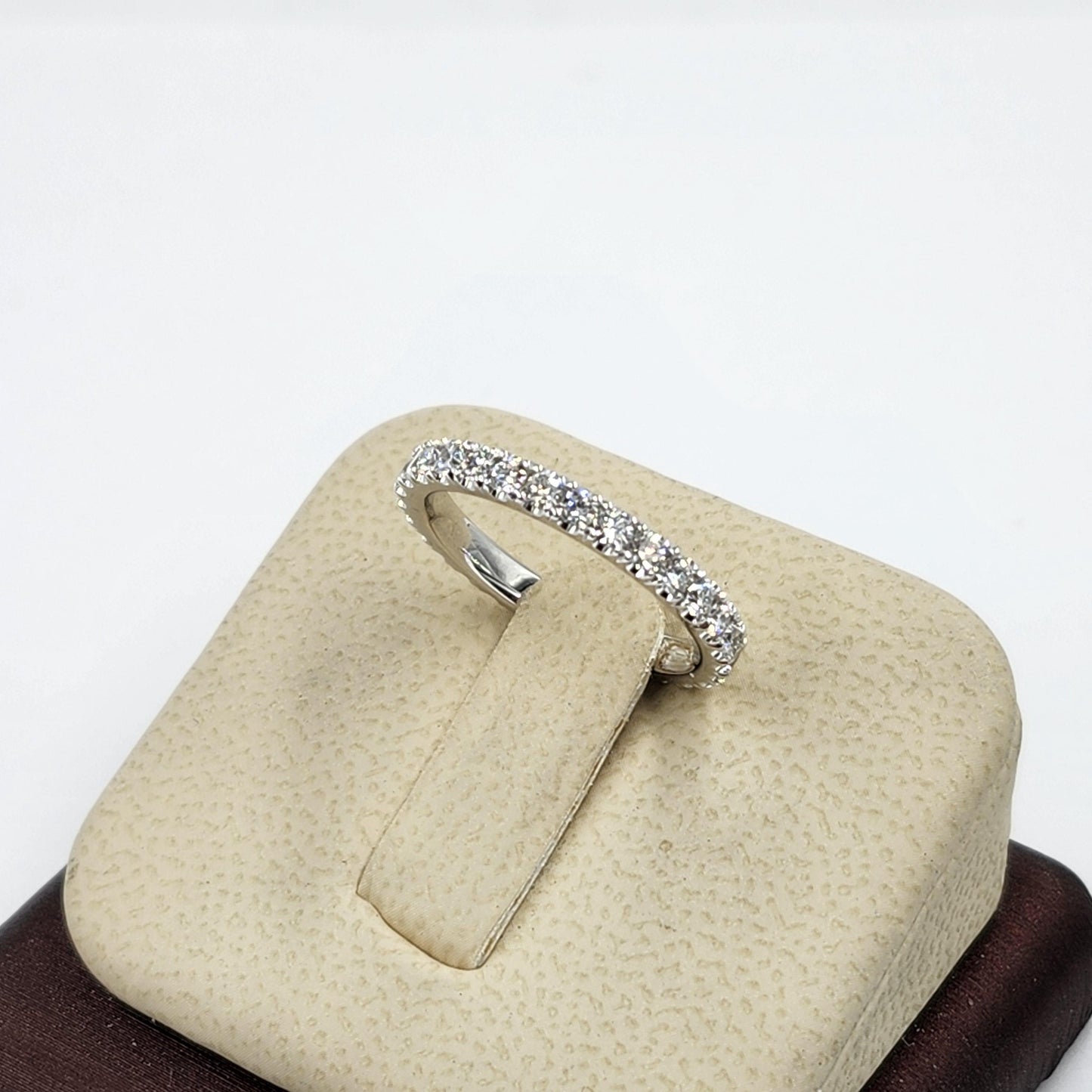 14K Gold Full Eternity Natural Diamond Wedding Band (2.5mm) - Anniversary gift