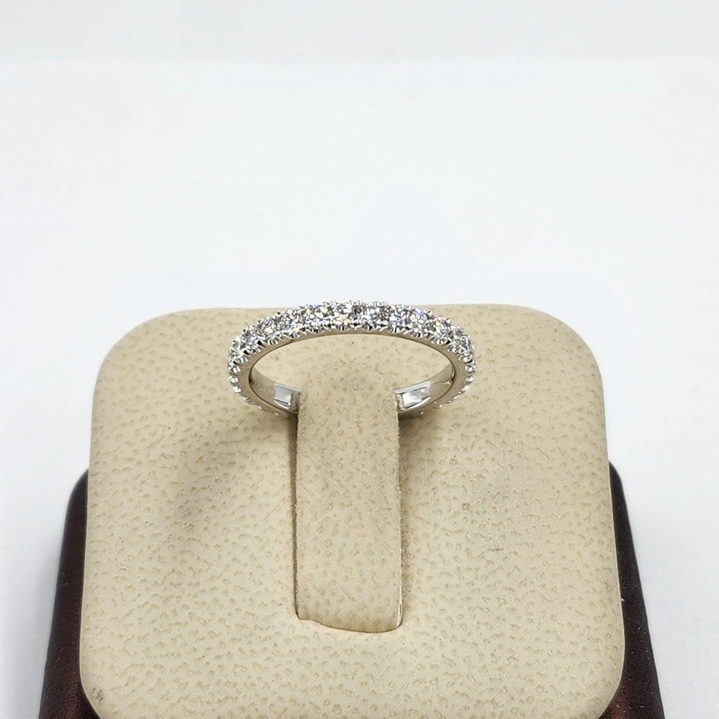 14K Gold Full Eternity Natural Diamond Wedding Band (2.5mm) - Anniversary gift