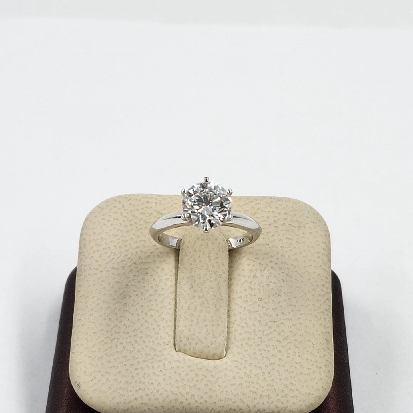 2ct Round Diamond Engagement Ring : Solitaire Diamond 6 Prong Ring - Anniversary gift