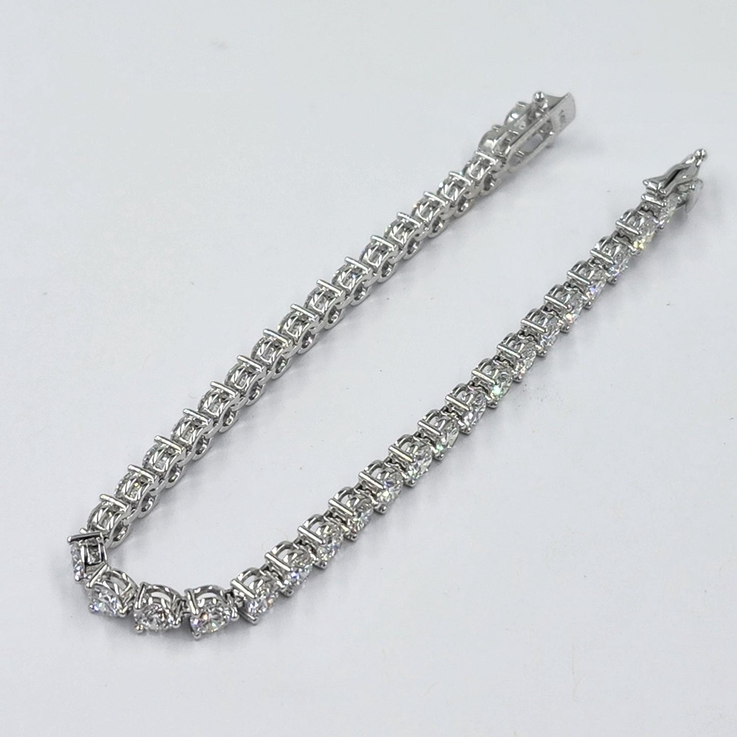 3 Prong Round Diamond Tennis Bracelet : 14K Gold Diamond Tennis Bracelet - Diamond Engagement Bracelet - Anniversary gift