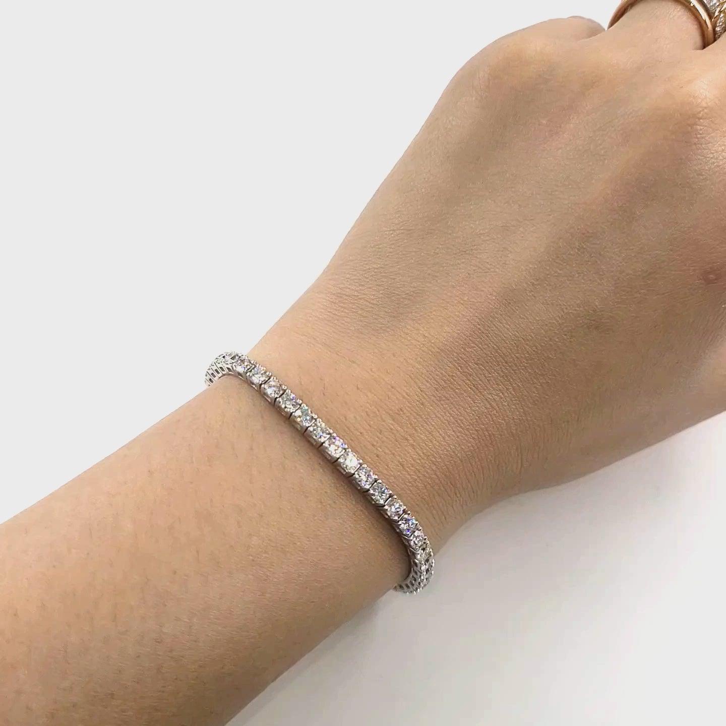 9,5ct Two-Tone Cross Diamond Infinity Bracelet – Shyne Jewelers™