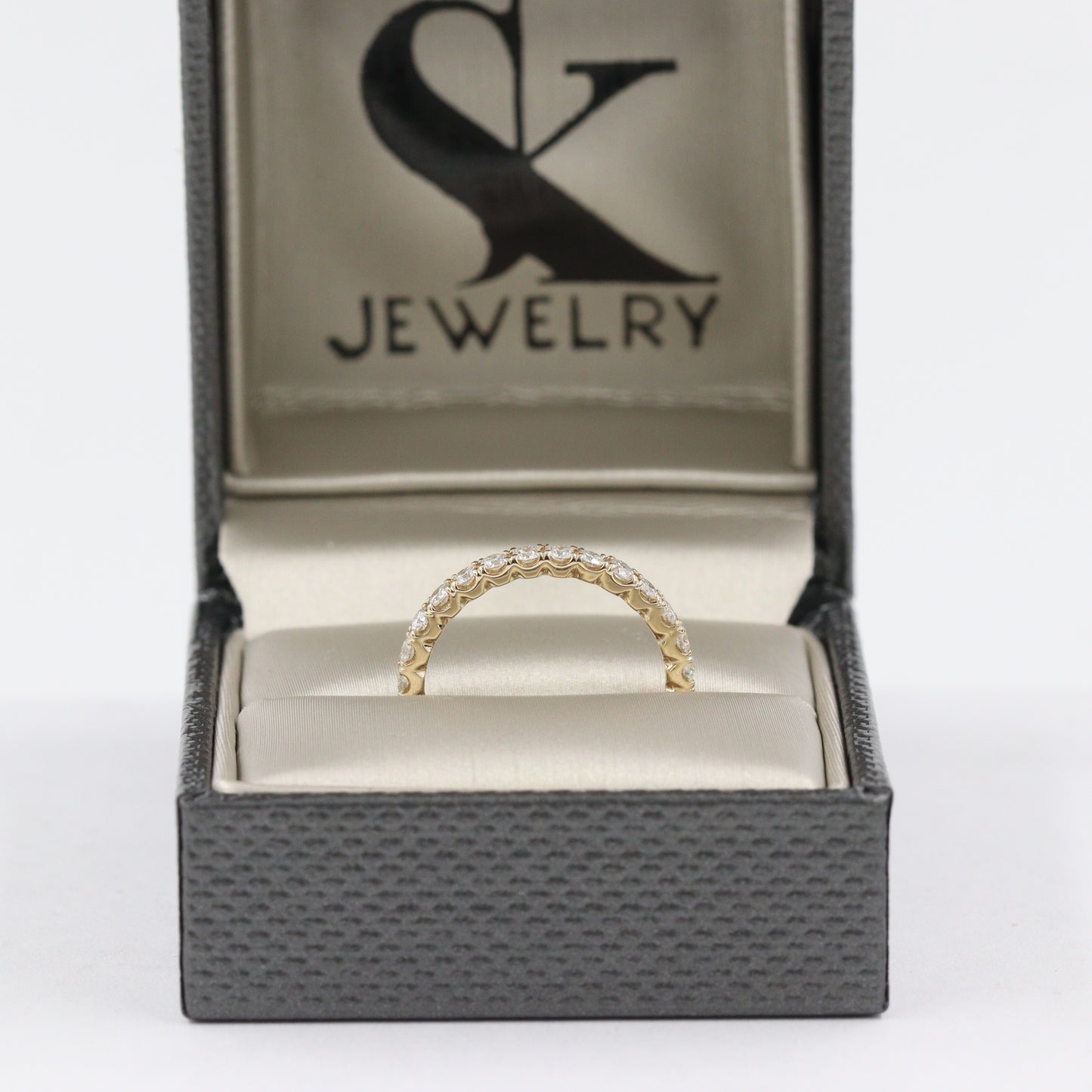 Wedding Band/Eternity Diamond Ring/Diamond Minimalist Ring/Diamond Band/3/4 Round Diamond Wedding Band/Anniversary Gift/Stackable Ring