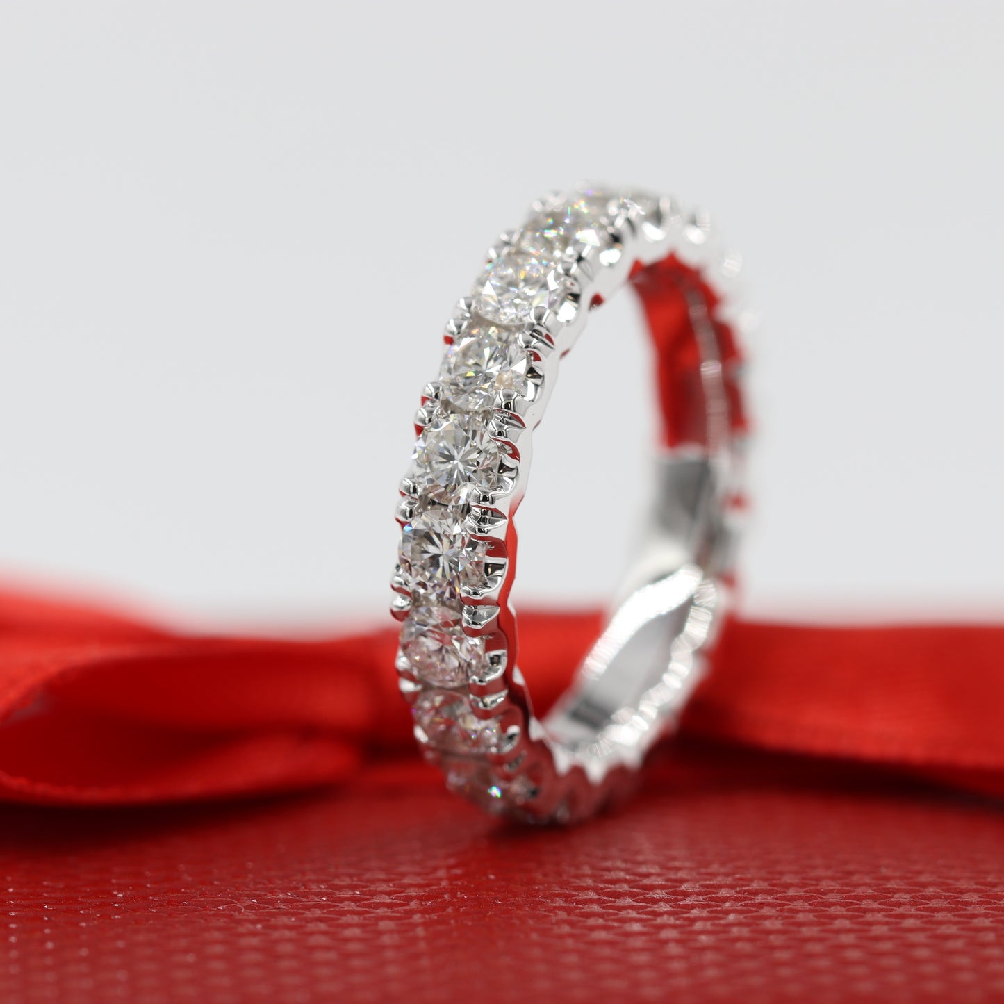 2.64ct Round Diamond Full Eternity Band/Full Eternity Wedding Band /Diamond Wedding Ring/Anniversary gift/Gift for her