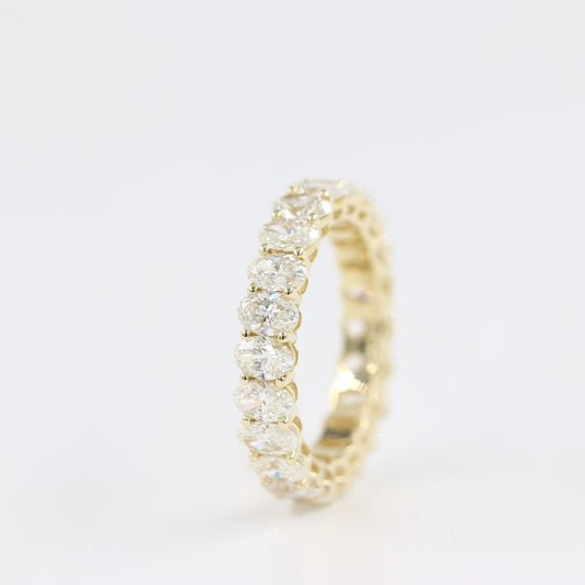 Stackable Oval Diamond Full Eternity Wedding Band/Lab Grown Oval Diamond Full Eternity Band/Anniversary Gift