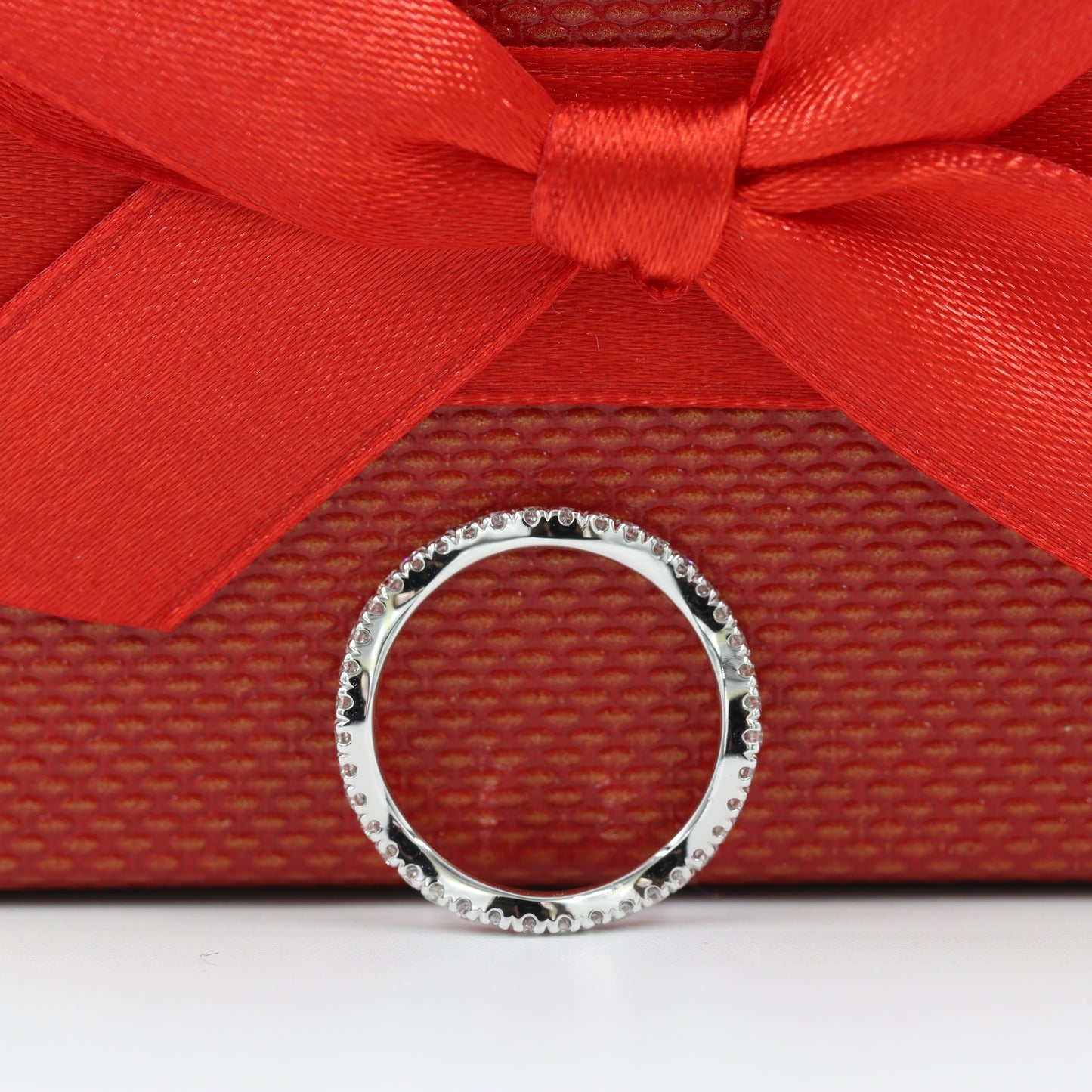 Curved Full Diamond Wedding Band/14k Diamond Matching Band/ Dainty Diamond Wedding Ring/ Simple Delicate Stacking Ring/ Gift for her