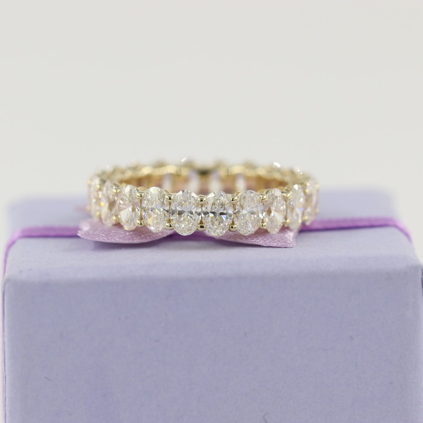 3.15ct Oval Diamond Ring/22stones Eternity Wedding Band/14K gold Oval Diamond Full Eternity Ring/ Wedding Ring/ Engagement Ring/Gift for her