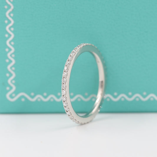 Full Eternity Diamond Wedding Band/Width 1.4mm Wedding Band/Full Eternity Diamond Ring/Diamond Minimalist Ring/Diamond Band / Stackable Ring