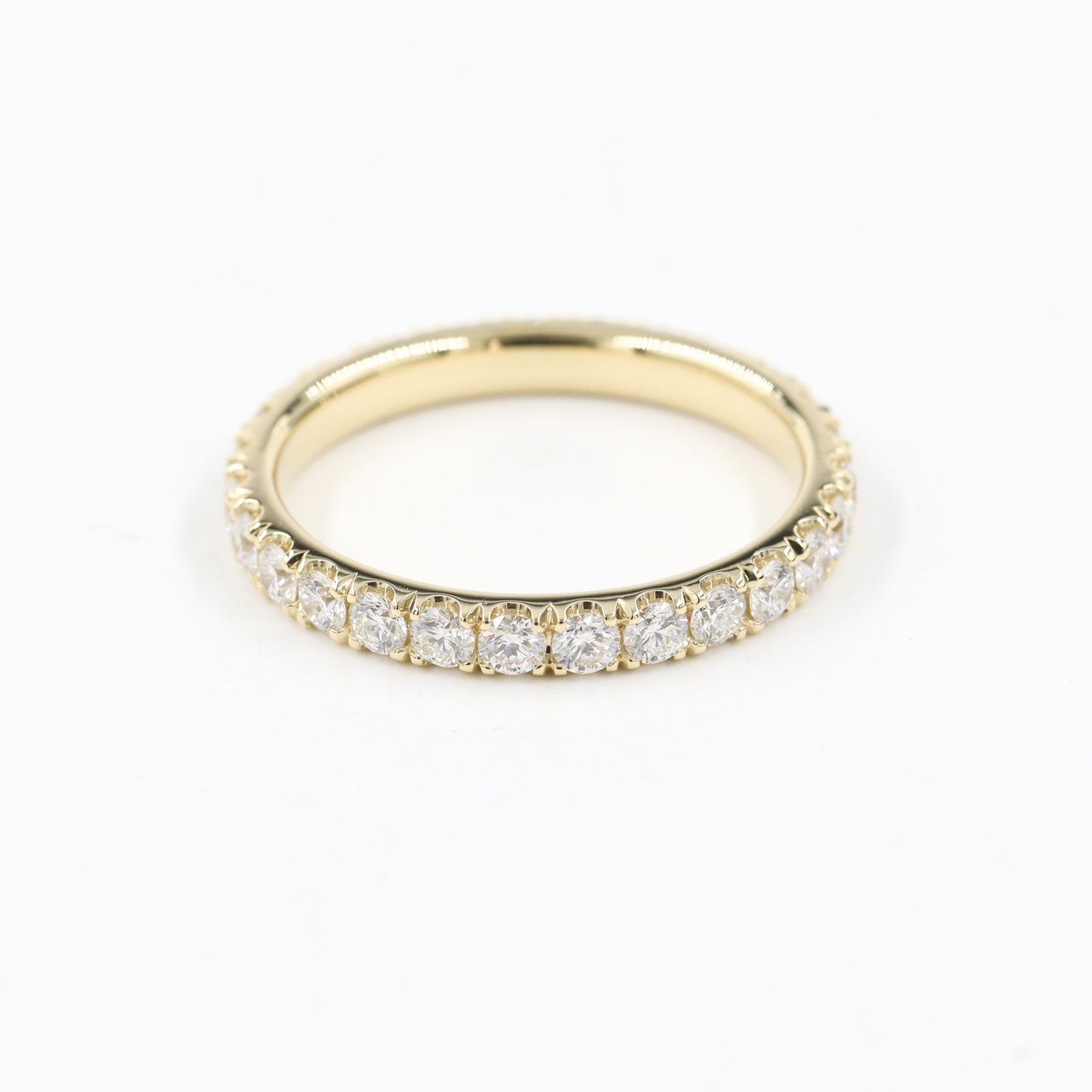Full Eternity Diamond Wedding Band/Width 3.1mm Wedding Ring/Stackable Full Eternity Diamond Ring/Full Diamond Band/Anniversary Gift