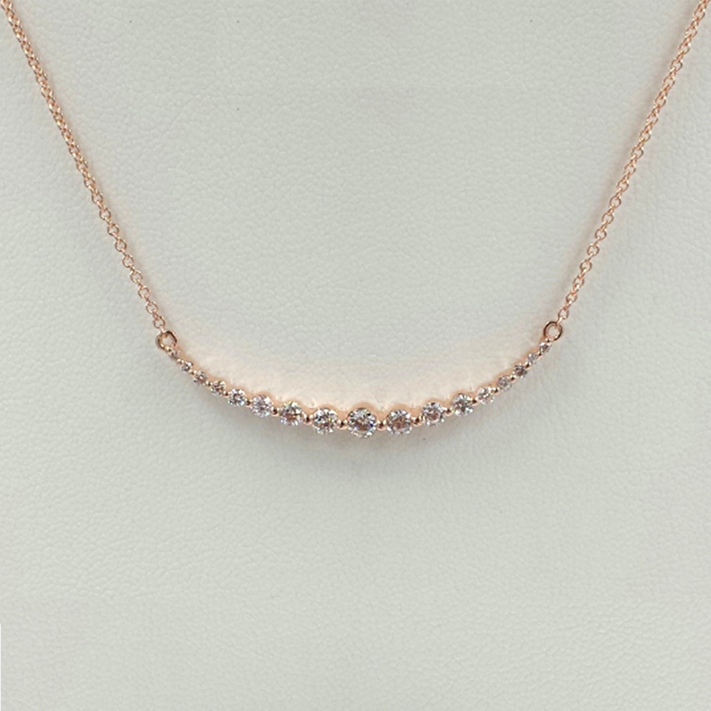 Diamond bar Necklace / 14K Gold Necklace / Anniversary Necklace / Anniversary Gift / Gift for Her