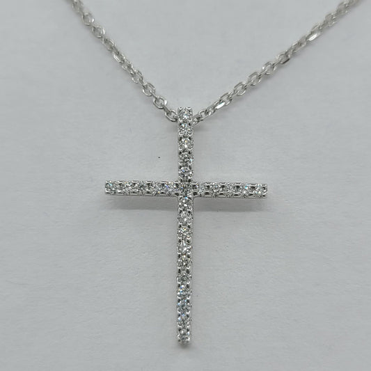 Dainty Diamond Cross Necklace, Minimalist Cross Necklace, Religious Cross Necklace, 14k Diamonds Necklace, Cross Necklace, Church Necklace