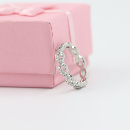 Infinity Full Diamond Ring / Diamond Eternity Ring / Diamond Eternity Wedding Band / Natural Diamond Ring / Infinity Engagement Ring