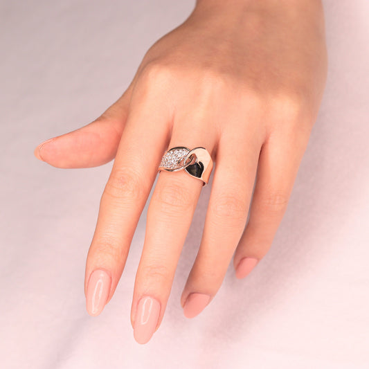 14K gold Natural Diamond Ring /Unique Twist Cluster Diamond Ring / 18K gold Cluster Diamond  Ring /Gift for her / Anniversary Gift