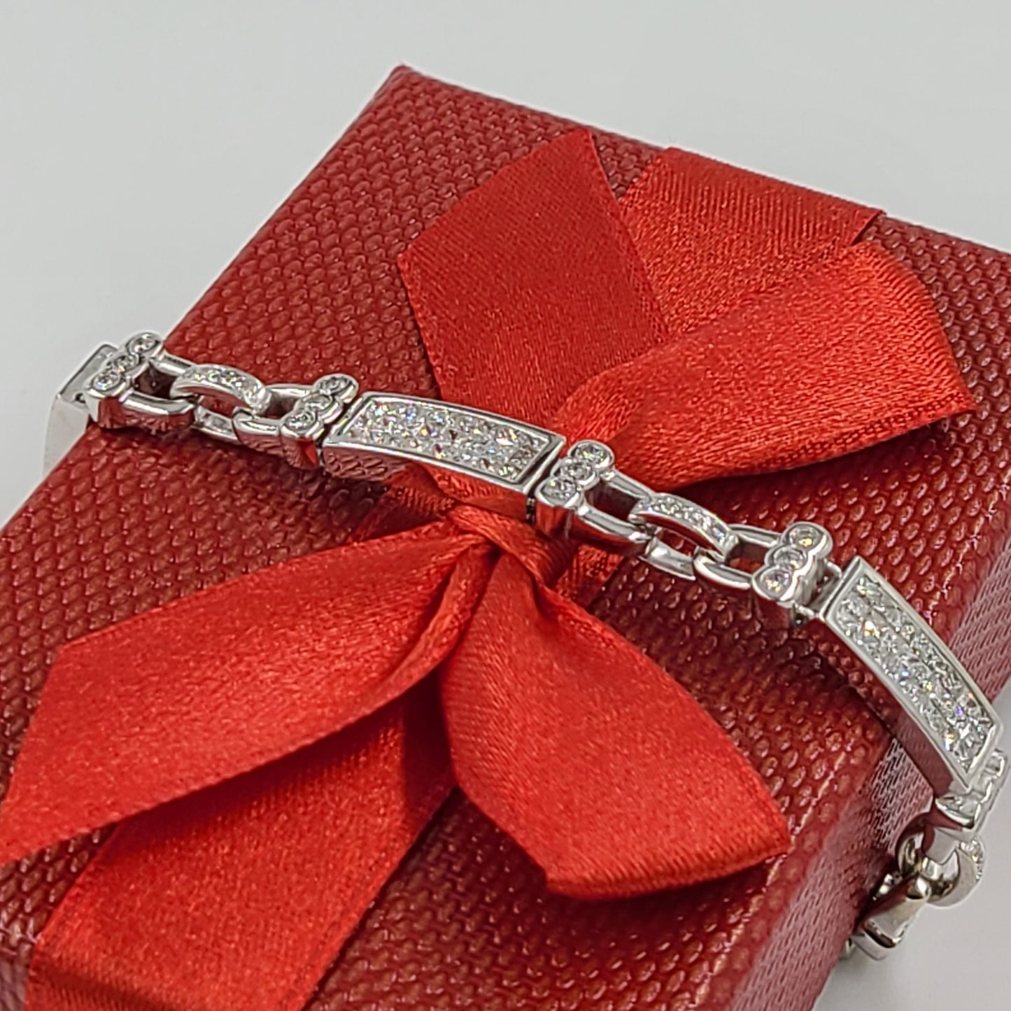 5ct Invisible Set Diamond Bracelet /Handmade Natural Diamond Men's Bracelet/Eternity Diamond Bracelet/Anniversary gift Bracelet