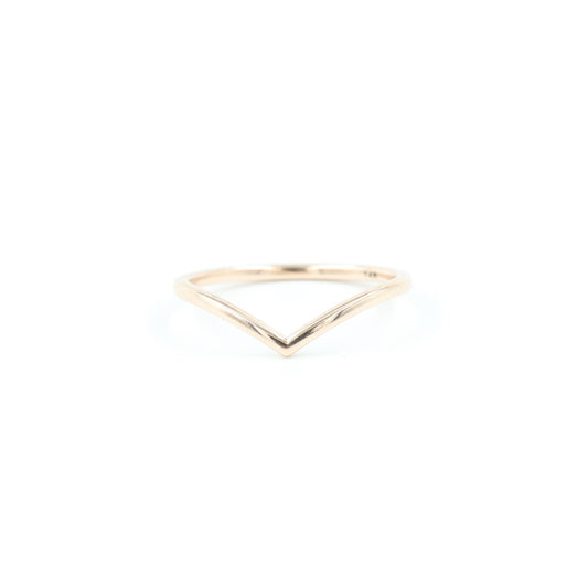 Stackable Chevron Gold Ring/Wedding Band/1.3mm Gold Band/Minimalist Ring/14K Solid Rose White Yellow Gold Ring/Gold Band/Thin Band